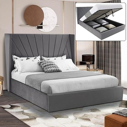 Ottoman storage bed velvet - storage,
