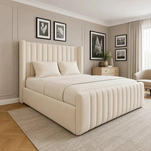 New winged panel bed frame - bed,