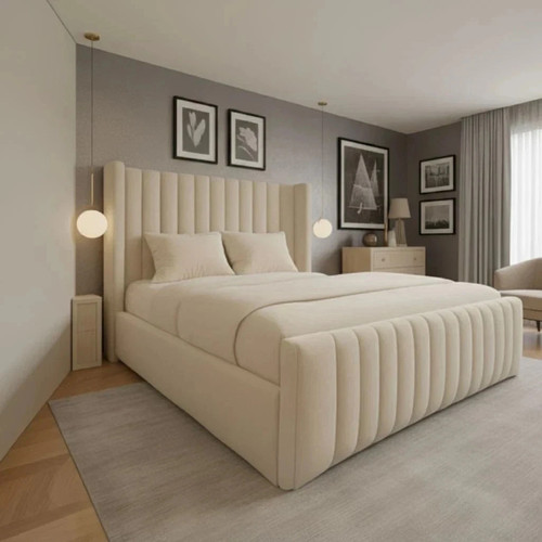 Winged panel bed - bed, plush