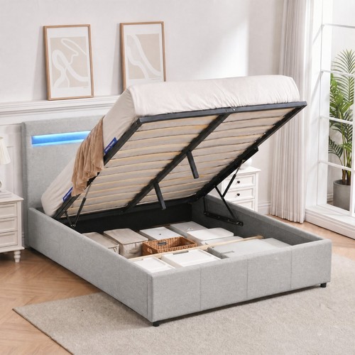 Fabric modern gas lift ottoman - gas,