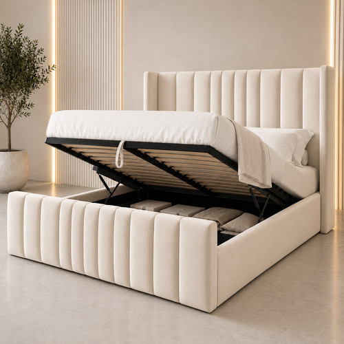 Luxury wingback panel ottoman - panel,