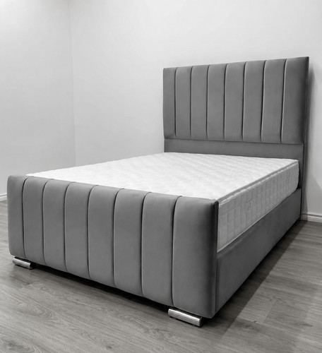 Ottoman panel grey - panel, plush