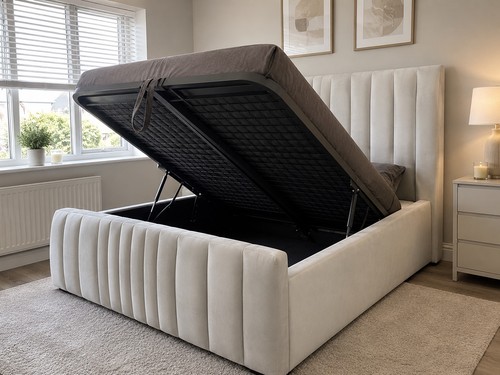 Ottoman gas lift storage - lift, bed